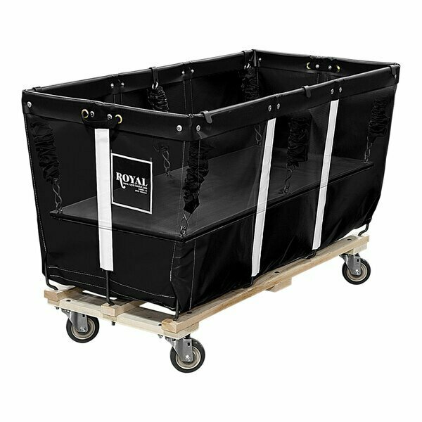 Royal Basket Trucks 56'' Black Flatwork Ironer Truck with 2 Swivel and 2 Rigid 50AR56KKWFWC4UNN